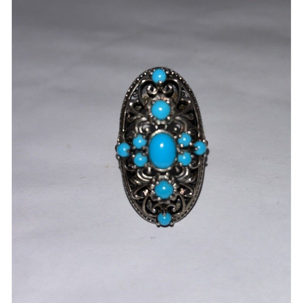 Joya Judy Sleeping Beauty Turquoise And Silver Ring Size 8